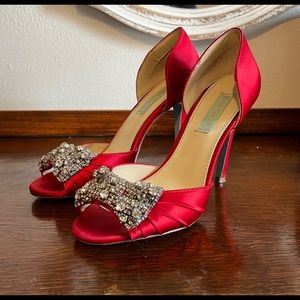 Red Crystal Betsey Johnson Heels